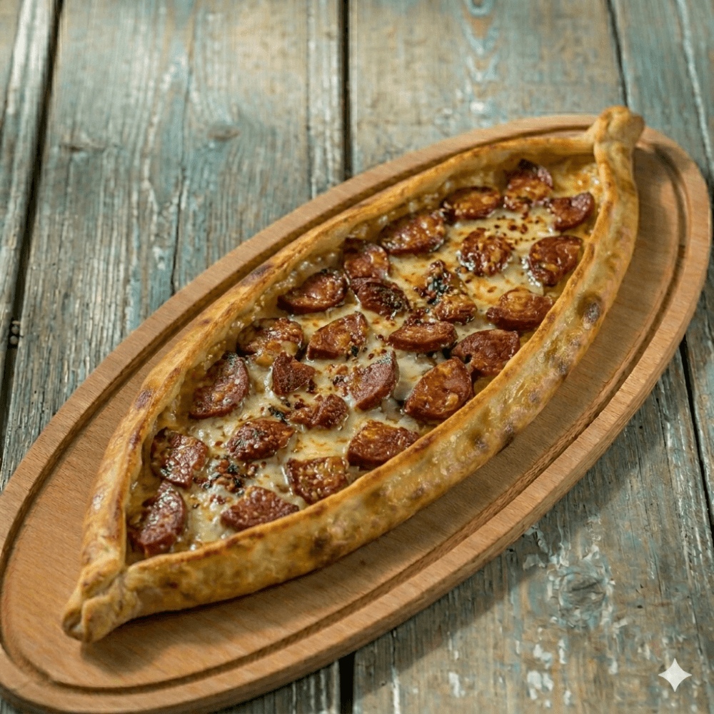 Kaşarlı Sucuklu Pide